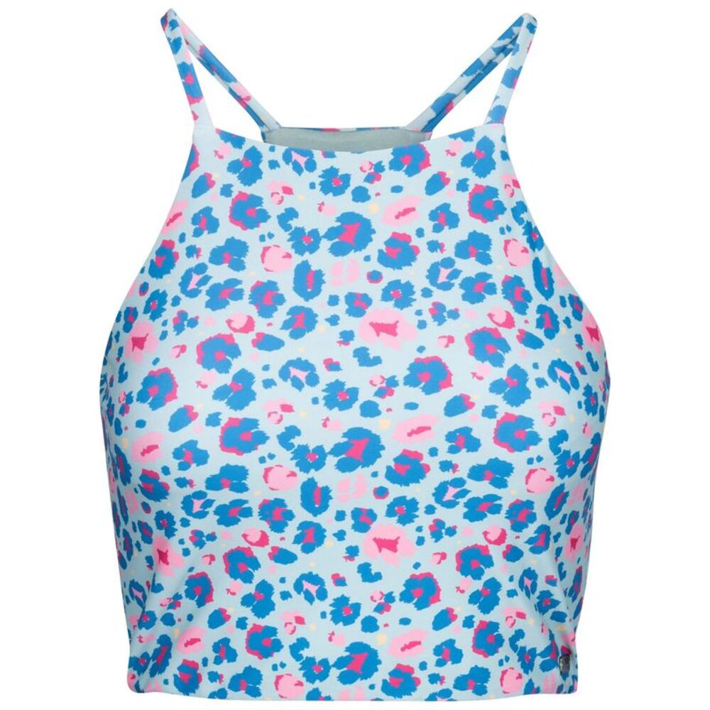 Trespass Womens/Ladies Harlow Leopard Print Swim Top / Light Sage
